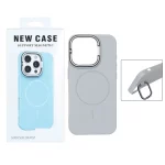 قاب Case Pro دور لنز خطی استندشو MagSafe مدل Apple iPhone 15 Pro - طوسی (پک دار)