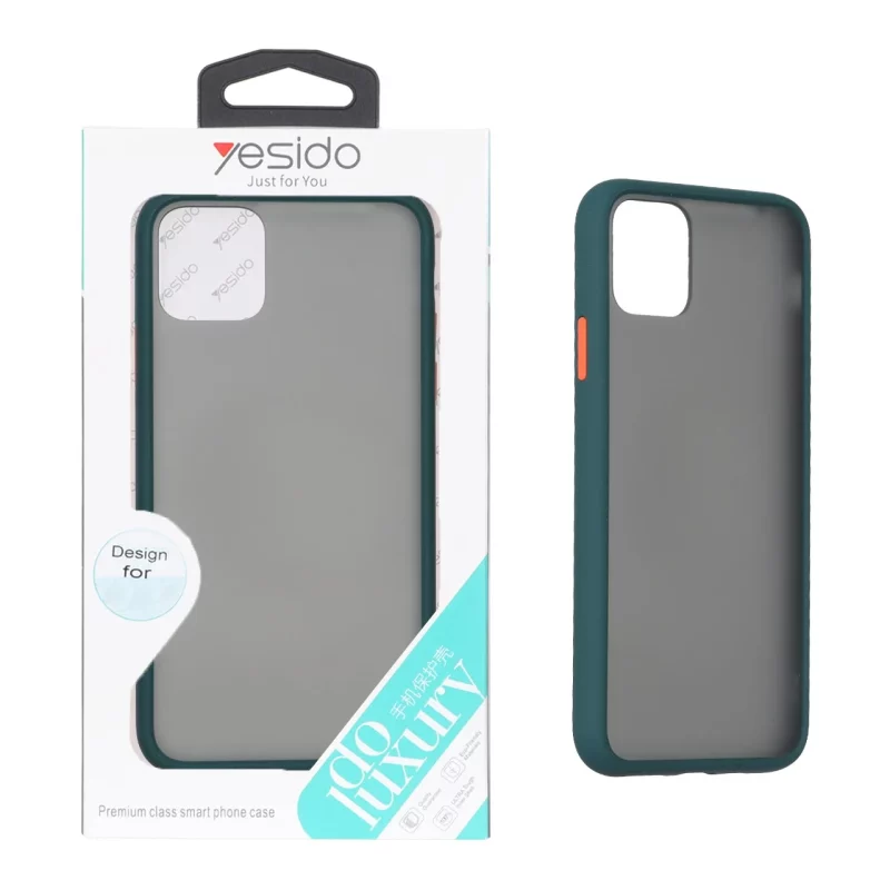 قاب Yesido مات دور رنگی Apple iPhone 11 Pro Max - سبز (پک دار) - تصویر 2
