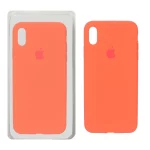 قاب سیلیکونی پاک کنی اورجینال Apple iPhone X Max / iPhone XS Max - نارنجی تیره (پک اصلی)