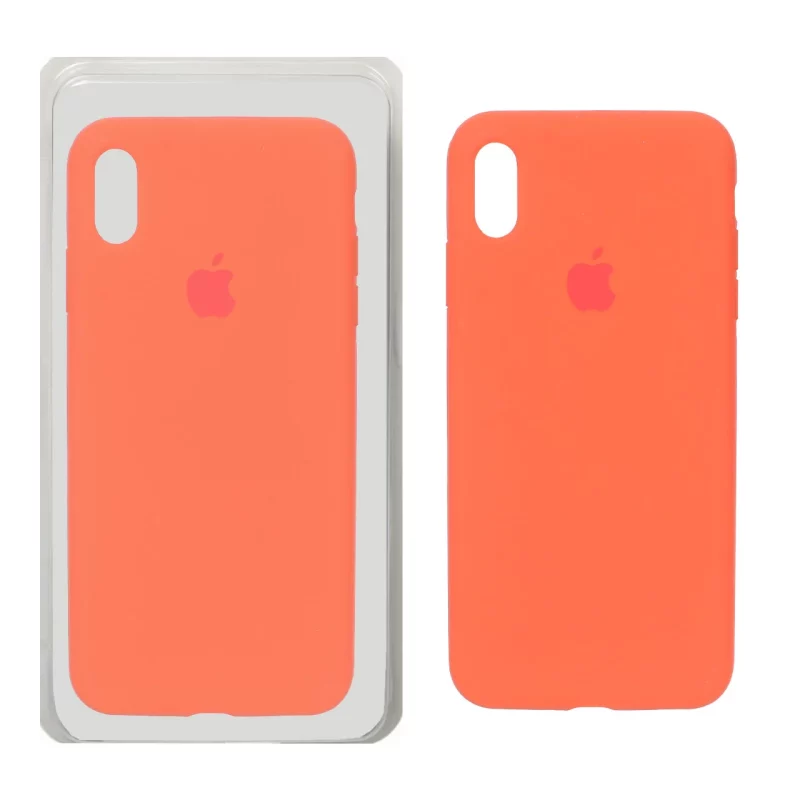 قاب سیلیکونی پاک کنی اورجینال Apple iPhone X Max / iPhone XS Max - نارنجی تیره (پک اصلی) - تصویر 2