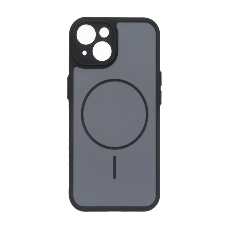 قاب Soft طرح مگ سیف محافظ لنزدار Apple iPhone 15 - مشکی - تصویر 2