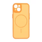 قاب Soft طرح مگ سیف محافظ لنزدار Apple iPhone 15 - نارنجی