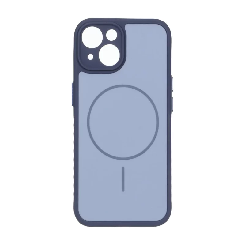 قاب Soft طرح مگ سیف محافظ لنزدار Apple iPhone 15 - آبی - تصویر 2