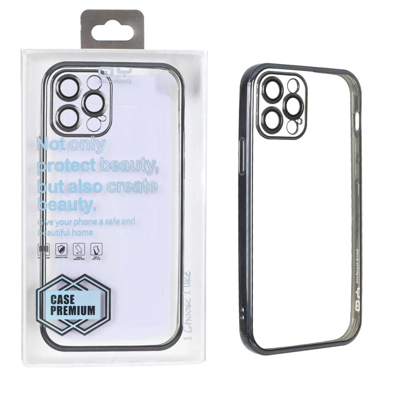 19136-1709874-1 قاب Apple iPhone 12 Pro QY - سرمه ای (پک دار) - تصویر 1