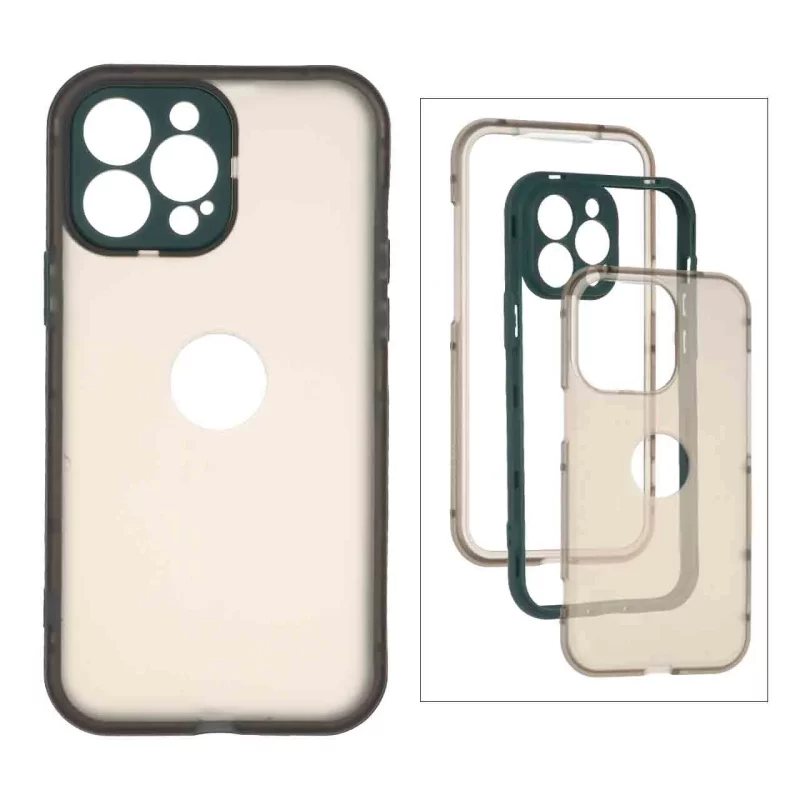 قاب 360 درجه پشت مات Apple iPhone 13 Pro Max - سبز - تصویر 2