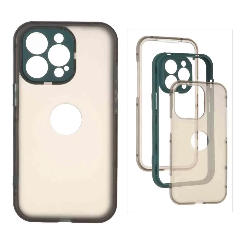 قاب 360 درجه پشت مات Apple iPhone 13 Pro - سبز - تصویر 2