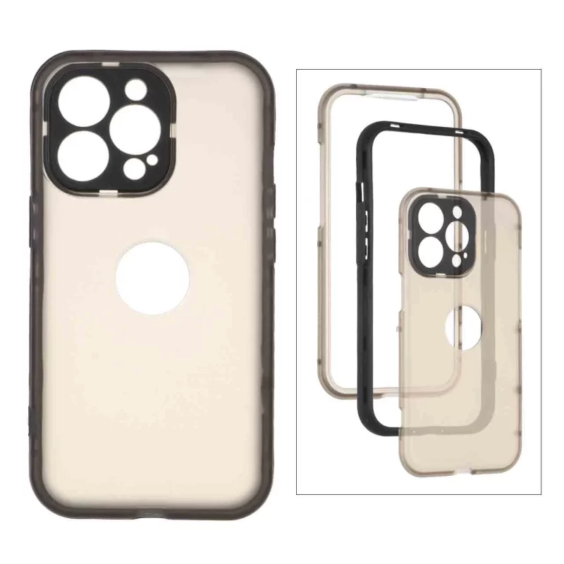 قاب 360 درجه پشت مات Apple iPhone 13 Pro - مشکی - تصویر 2