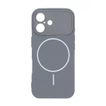 قاب طرح مگ سیف دور لنز Texture مدل Apple iPhone 16 - خاکستری