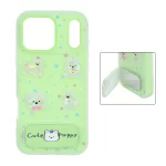 قاب Cute Puppy دولایه عروسک برجسته استندشو آینه ای Apple iPhone 17 Pro Max - سبز