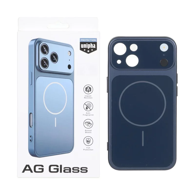 قاب اورجینال AG Glass محافظ لنز برجسته براق Magsafe مدل Apple iPhone 13 / iPhone 14 - سرمه ای (پک دار) - MPS - تصویر 2