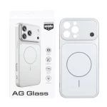 قاب اورجینال AG Glass محافظ لنز برجسته براق Magsafe مدل Apple iPhone 13 Pro Max - نقره ای (پک دار) - MPS
