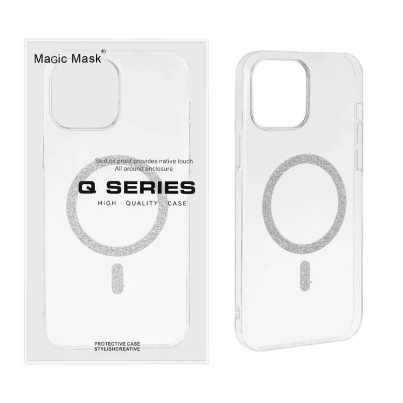 قاب اورجینال Magic Mask شفاف MagSafe اکلیلی Apple iPhone 13 Pro Max (پک دار) - MPS - تصویر 2