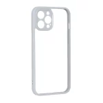 قاب پشت سخت شفاف محافظ لنزدار دور رنگی Apple iPhone 12 Pro Max - طوسی