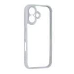 قاب پشت سخت شفاف محافظ لنزدار دور رنگی Apple iPhone 16 - طوسی