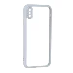 قاب پشت سخت شفاف محافظ لنزدار دور رنگی Apple iPhone X Max / iPhone XS Max - طوسی