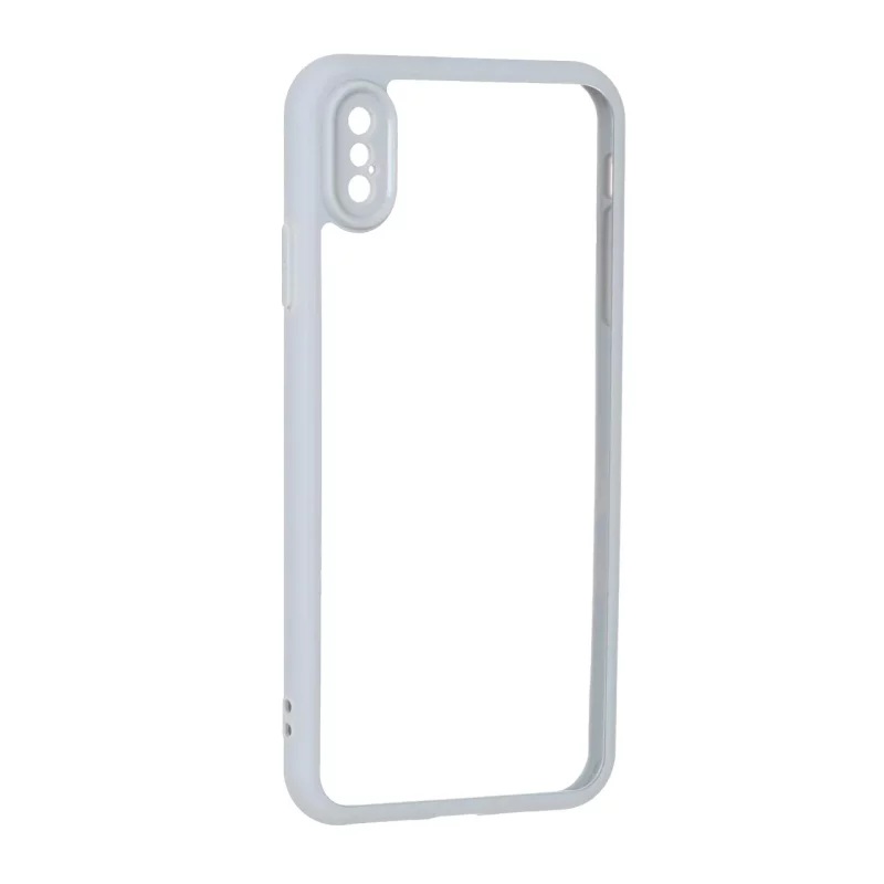 قاب پشت سخت شفاف محافظ لنزدار دور رنگی Apple iPhone X Max / iPhone XS Max - طوسی - تصویر 2