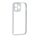 قاب پشت سخت شفاف محافظ لنزدار دور رنگی Apple iPhone 13 Pro Max - طوسی
