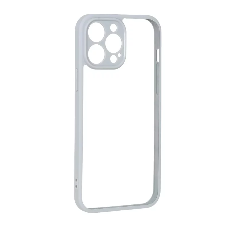 قاب پشت سخت شفاف محافظ لنزدار دور رنگی Apple iPhone 13 Pro Max - طوسی - تصویر 2
