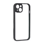 قاب پشت سخت شفاف محافظ لنزدار دور رنگی Apple iPhone 13 / iPhone 14 - مشکی