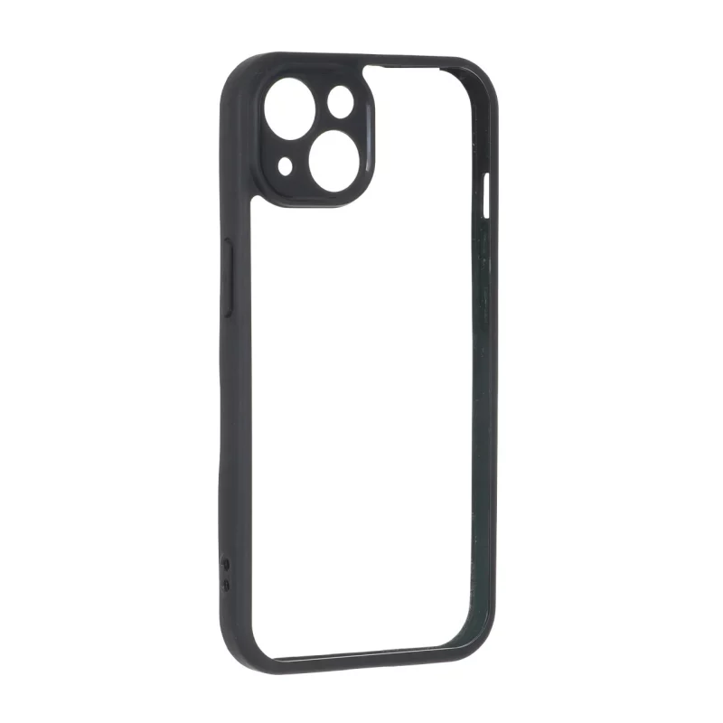 قاب پشت سخت شفاف محافظ لنزدار دور رنگی Apple iPhone 13 / iPhone 14 - مشکی - تصویر 2
