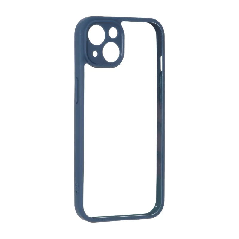 قاب پشت سخت شفاف محافظ لنزدار دور رنگی Apple iPhone 13 / iPhone 14 - سرمه ای - تصویر 2