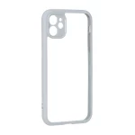 قاب پشت سخت شفاف محافظ لنزدار دور رنگی Apple iPhone 11 - طوسی