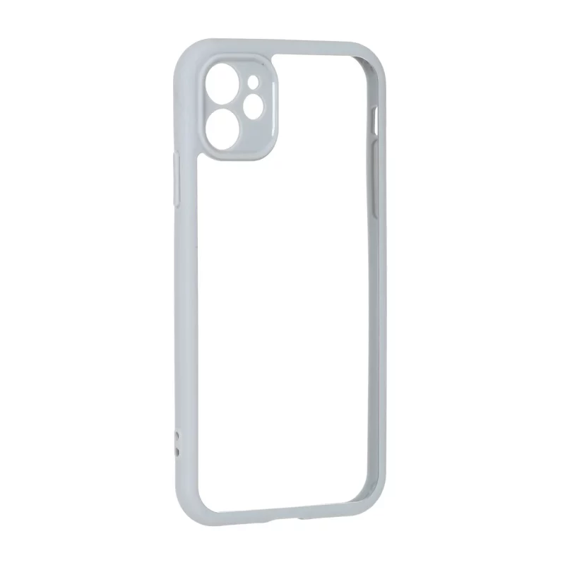 قاب پشت سخت شفاف محافظ لنزدار دور رنگی Apple iPhone 11 - طوسی - تصویر 2