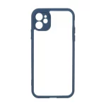 قاب پشت سخت شفاف محافظ لنزدار دور رنگی Apple iPhone 11 - سرمه ای