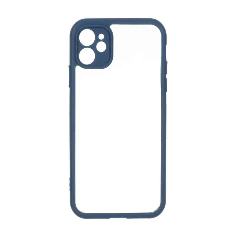 قاب پشت سخت شفاف محافظ لنزدار دور رنگی Apple iPhone 11 - سرمه ای - تصویر 2