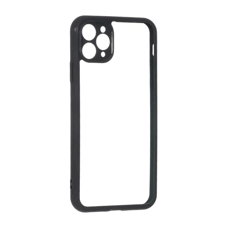 قاب پشت سخت شفاف محافظ لنزدار دور رنگی Apple iPhone 11 Pro Max - مشکی - تصویر 2