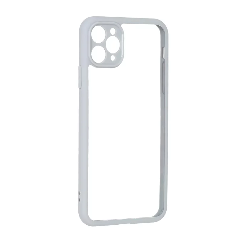 قاب پشت سخت شفاف محافظ لنزدار دور رنگی Apple iPhone 11 Pro Max - طوسی - تصویر 2