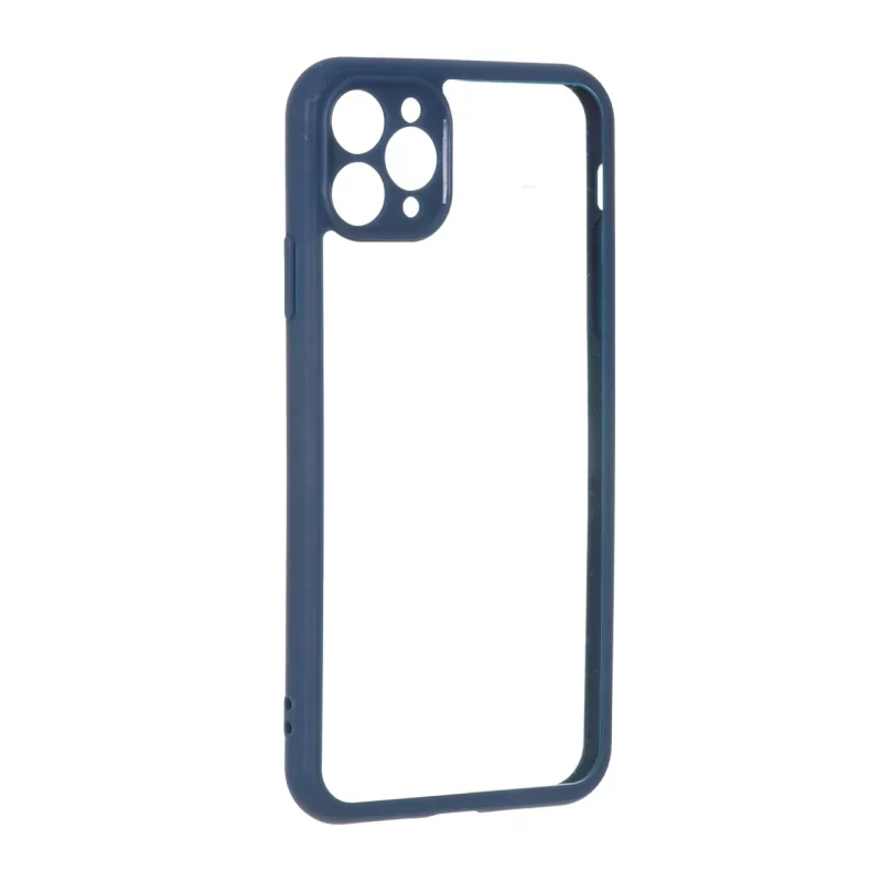 قاب پشت سخت شفاف محافظ لنزدار دور رنگی Apple iPhone 11 Pro Max - سرمه ای - تصویر 2