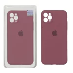 قاب سیلیکونی پاک کنی اورجینال Master Quality مدل Apple iPhone 11 Pro Max - زرشکی (پک دار)