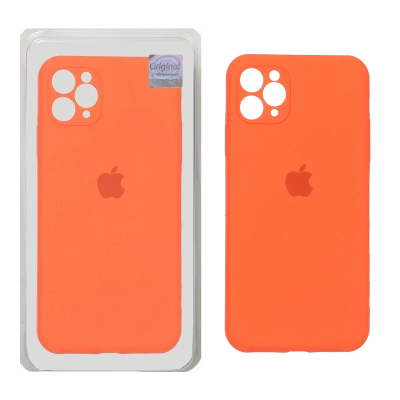 قاب سیلیکونی پاک کنی اورجینال Master Quality مدل Apple iPhone 11 Pro Max - نارنجی (پک دار) - تصویر 2