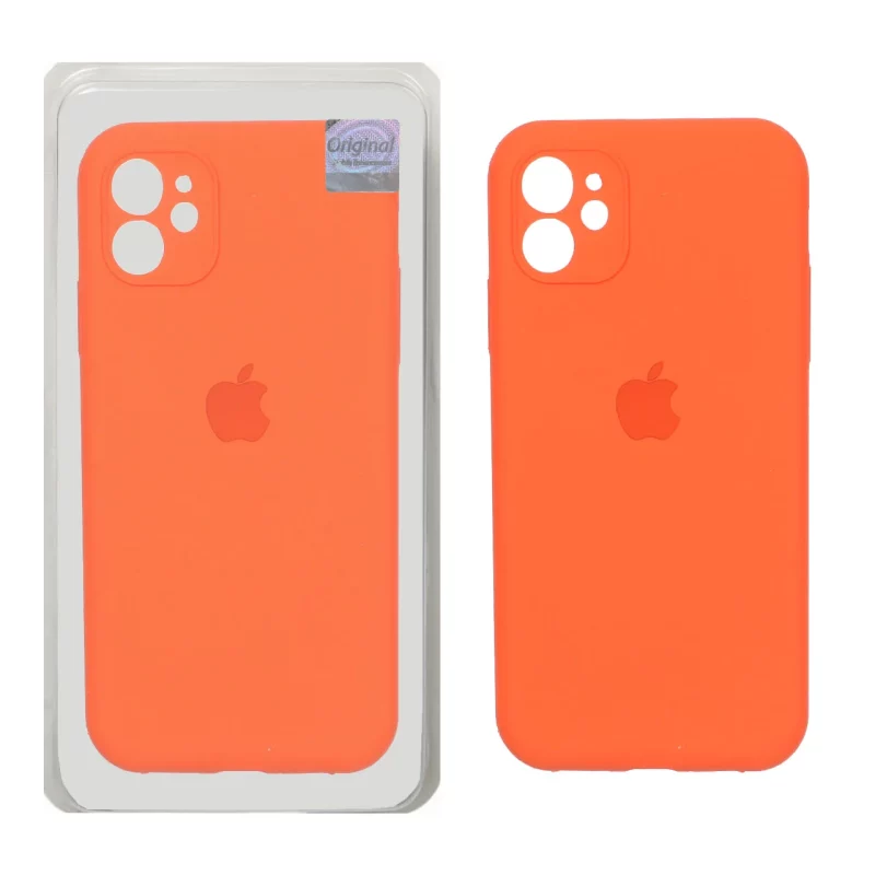 قاب سیلیکونی پاک کنی اورجینال Master Quality مدل Apple iPhone 11 - نارنجی (پک دار) - تصویر 2