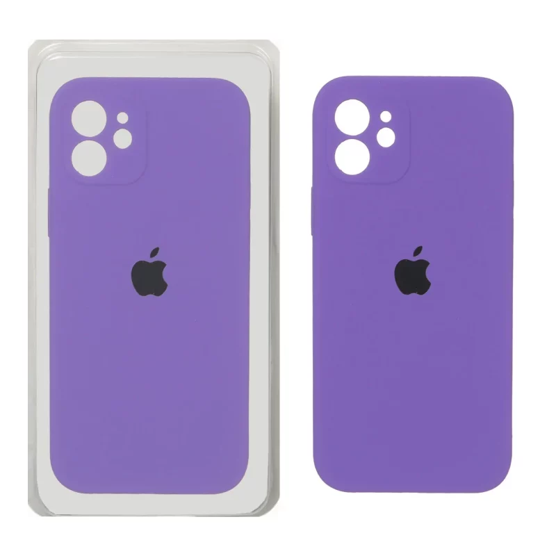 قاب سیلیکونی پاک کنی محافظ لنزدار اورجینال Apple iPhone 12 - بنفش (پک اصلی) - تصویر 2