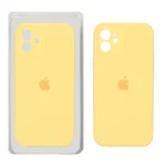 قاب سیلیکونی پاک کنی محافظ لنزدار اورجینال Apple iPhone 12 - زرد (پک اصلی)