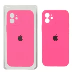 قاب سیلیکونی پاک کنی محافظ لنزدار اورجینال Apple iPhone 12 - صورتی فانتزی (پک اصلی)