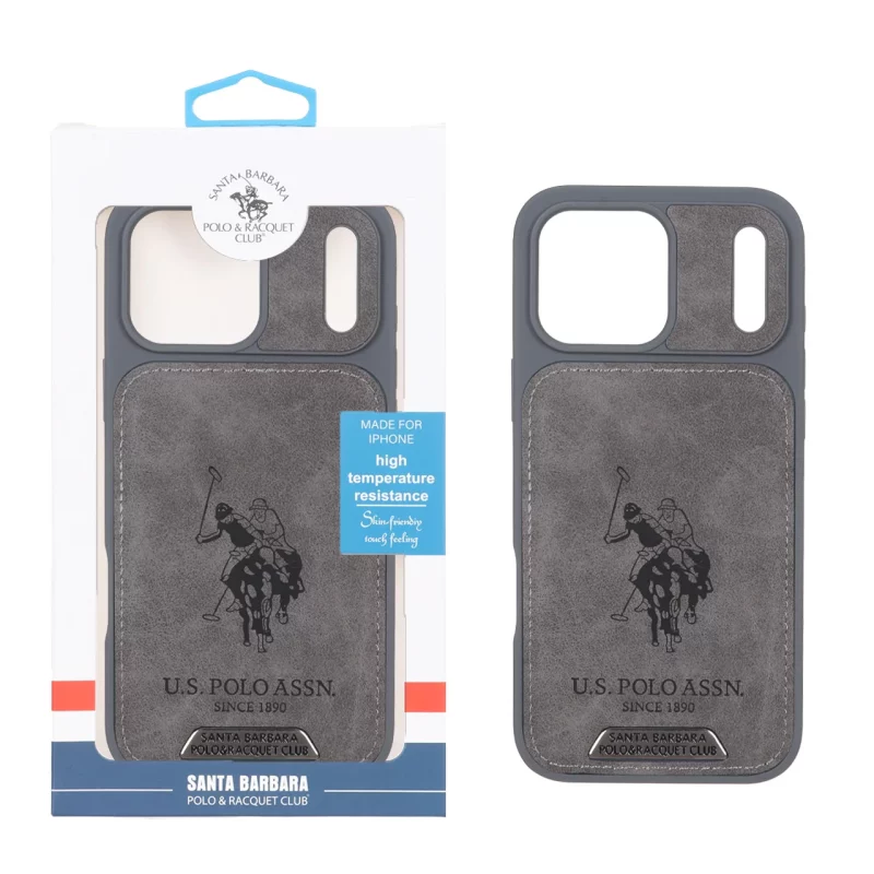 قاب اورجینال US Polo Assn جیر Apple iPhone 17 Pro Max - خاکستری (پک دار) - تصویر 2