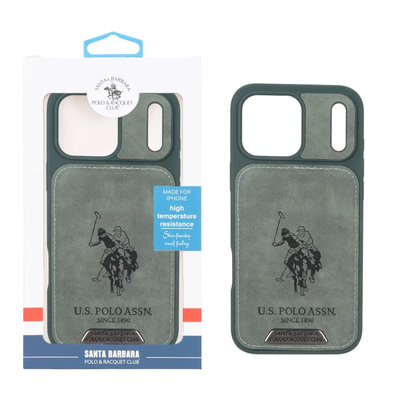 قاب اورجینال US Polo Assn جیر Apple iPhone 17 Pro Max - سبز (پک دار) - تصویر 2