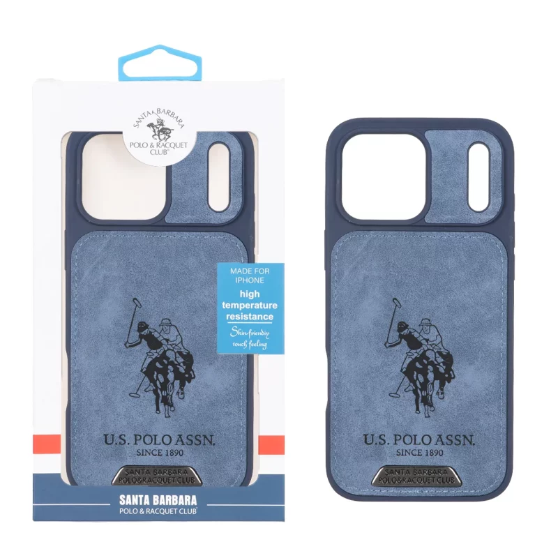 قاب اورجینال US Polo Assn جیر Apple iPhone 17 Pro Max - آبی (پک دار) - تصویر 2