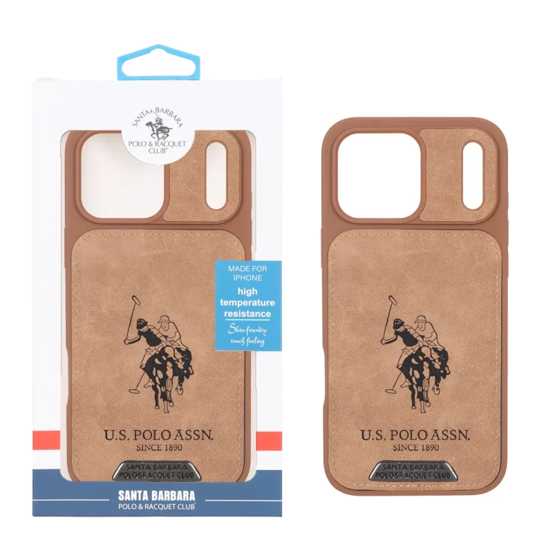 قاب اورجینال US Polo Assn جیر Apple iPhone 17 Pro Max - صحرایی (پک دار) - تصویر 2