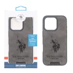 قاب اورجینال US Polo Assn جیر Apple iPhone 16 Pro - خاکستری (پک دار)
