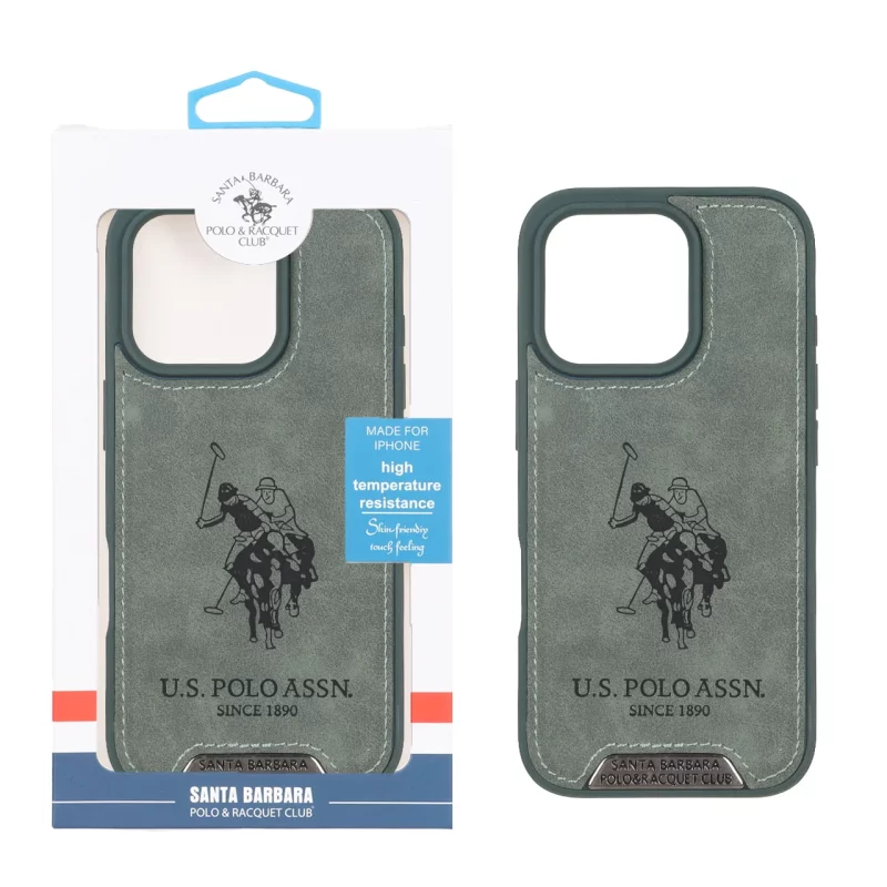 قاب اورجینال US Polo Assn جیر Apple iPhone 16 Pro - سبز (پک دار) - تصویر 2