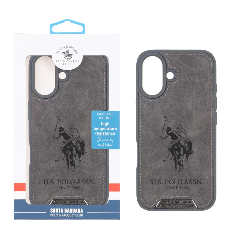 قاب اورجینال US Polo Assn جیر Apple iPhone 17 - خاکستری (پک دار) - تصویر 2