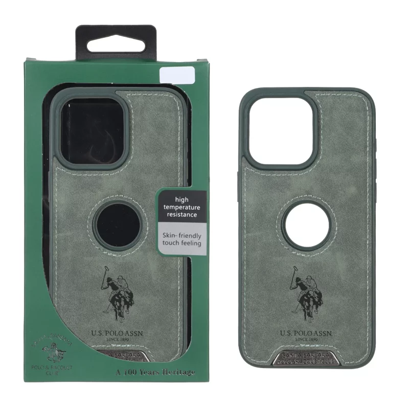 قاب اورجینال US Polo Assn جیر Apple iPhone 15 Pro Max - سبز (پک دار) - تصویر 2
