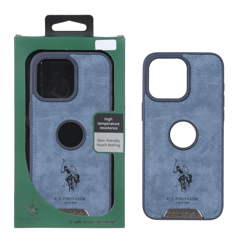 قاب اورجینال US Polo Assn جیر Apple iPhone 15 Pro Max - آبی (پک دار) - تصویر 2