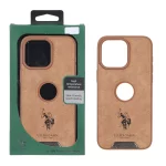 قاب اورجینال US Polo Assn جیر Apple iPhone 15 Pro Max - صحرایی (پک دار)