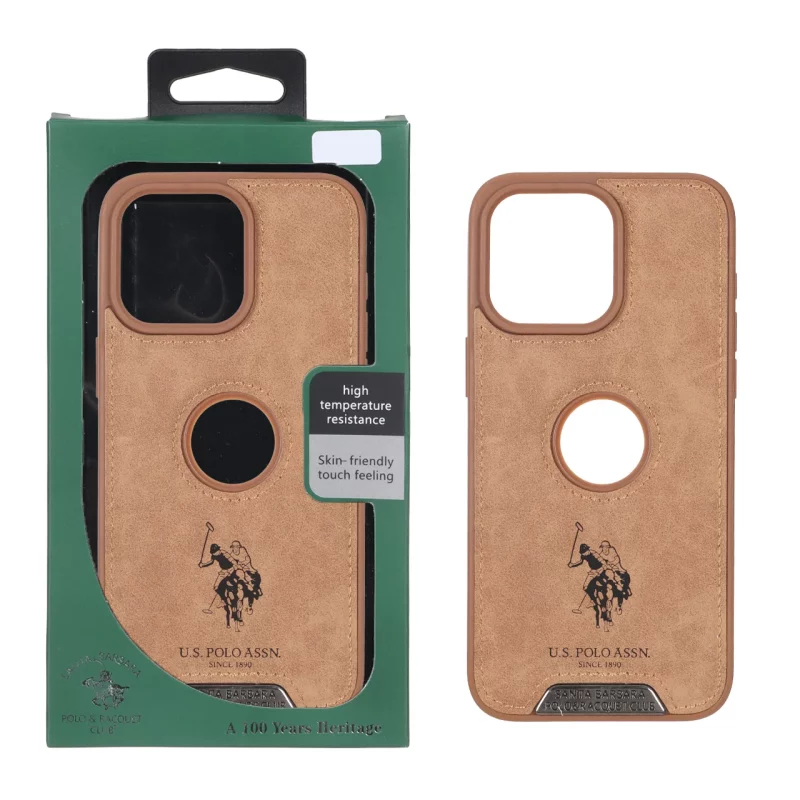 قاب اورجینال US Polo Assn جیر Apple iPhone 15 Pro Max - صحرایی (پک دار) - تصویر 2