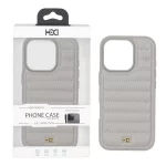 قاب اورجینال HDD چرم پافری طرح دوخت Apple iPhone 16 Pro - طوسی (پک دار)